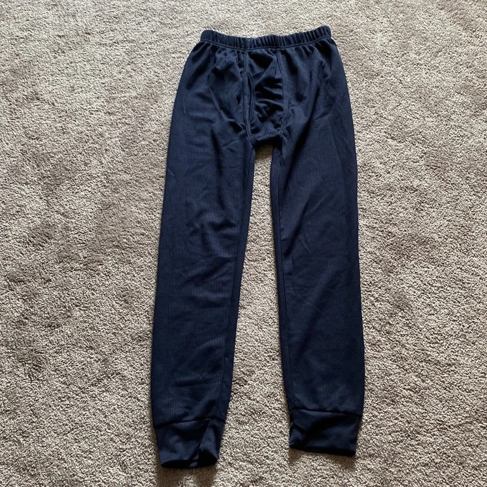 Northern Explosion Thermal Base Layer Set SIZE M Navy Waffle Knit Long Johns